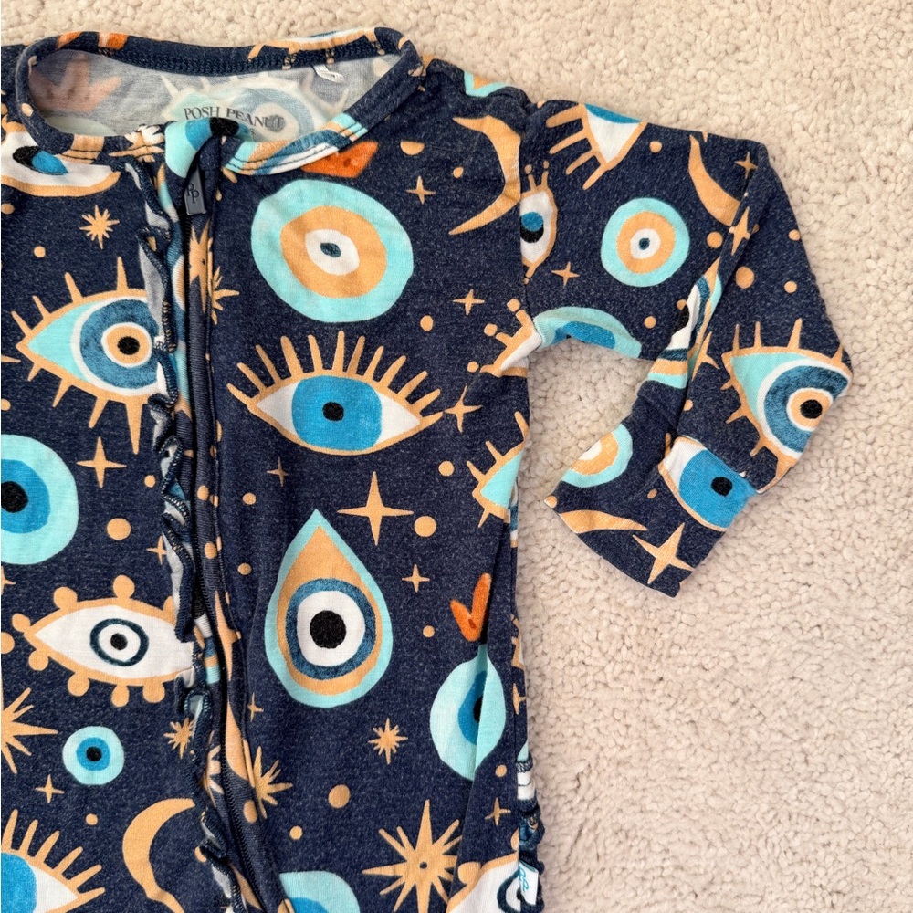 Posh Peanut “Fiona” Footie Ruffled Zippered One Piece - Picture 3 of 11